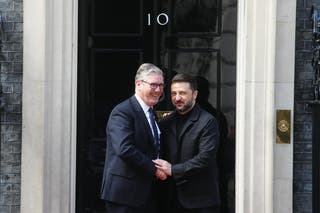 Prime minister Sir Keir Starmer with Ukrainian president Volodymyr Zelensky in June